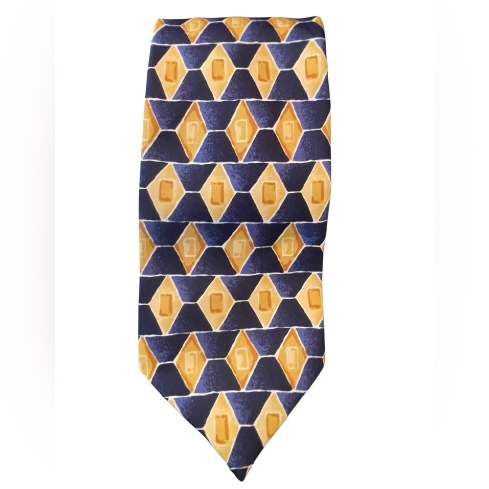 💙💛NWT Marks & Spencer Blue and Gold Geometric Tie.